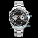 TVS Swiss replica Omega 9900 Seamaster Planet Ocean Black Face 45.5mm Steel Watch 